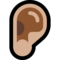 Ear - Medium Light emoji on Microsoft